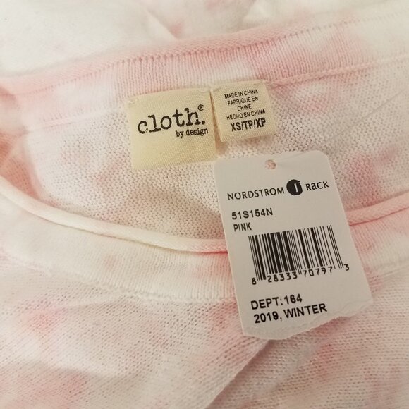 NEW Cloth by Design Nordstrom XS Pink Tie Dye Tunic Knit Sweater Top Asymmetric - Picture 10 of 12